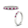 Thumbnail 51 - half-carat-channel-set-diamond-wedding-band-with-pink-sapphire-in-white-gold-FDWB5242ROGSADRPIANGLE3-0.50CT-NL-WG