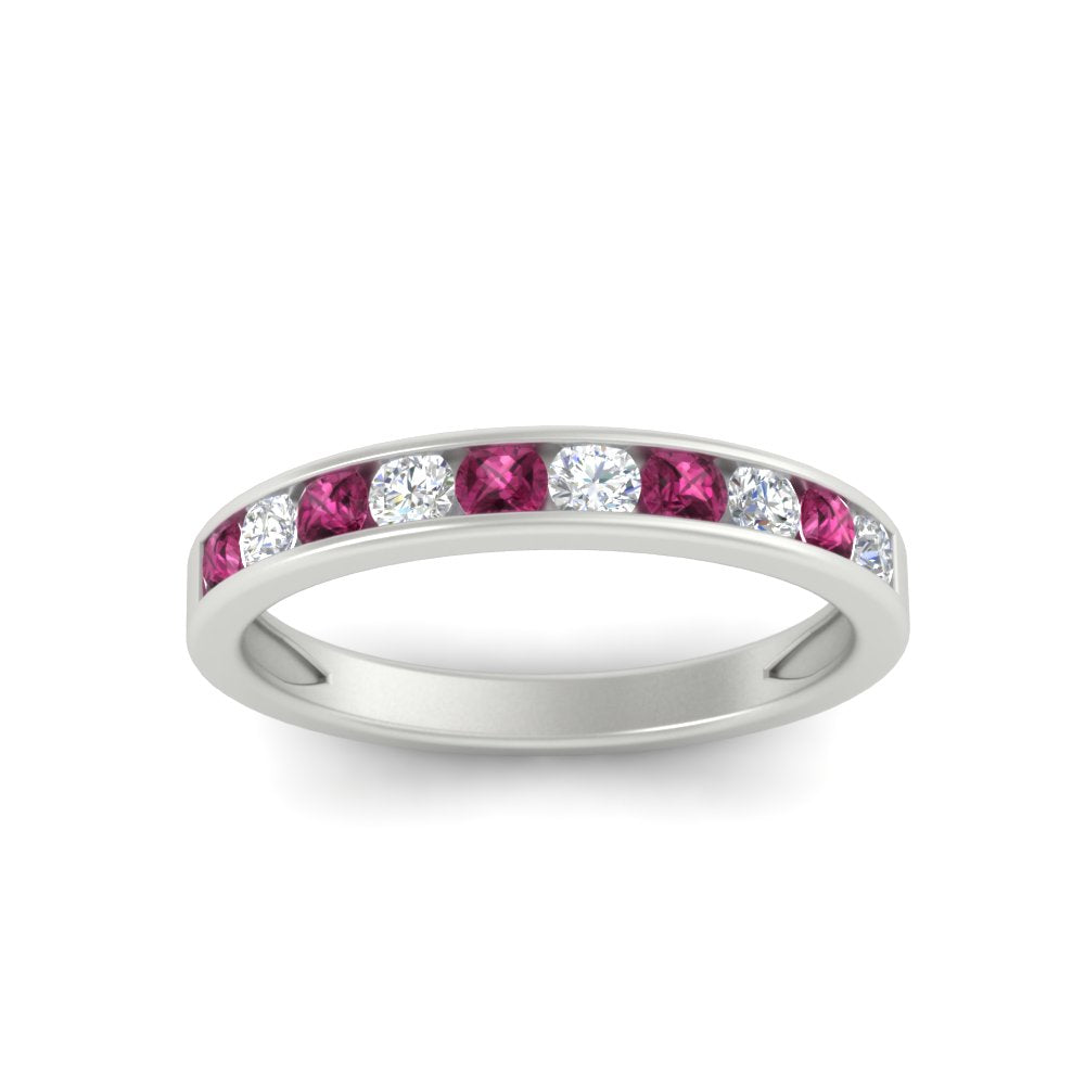 half-carat-channel-set-diamond-wedding-band-with-pink-sapphire-in-white-gold-FDWB5242ROGSADRPIANGLE5-0.50CT-NL-WG