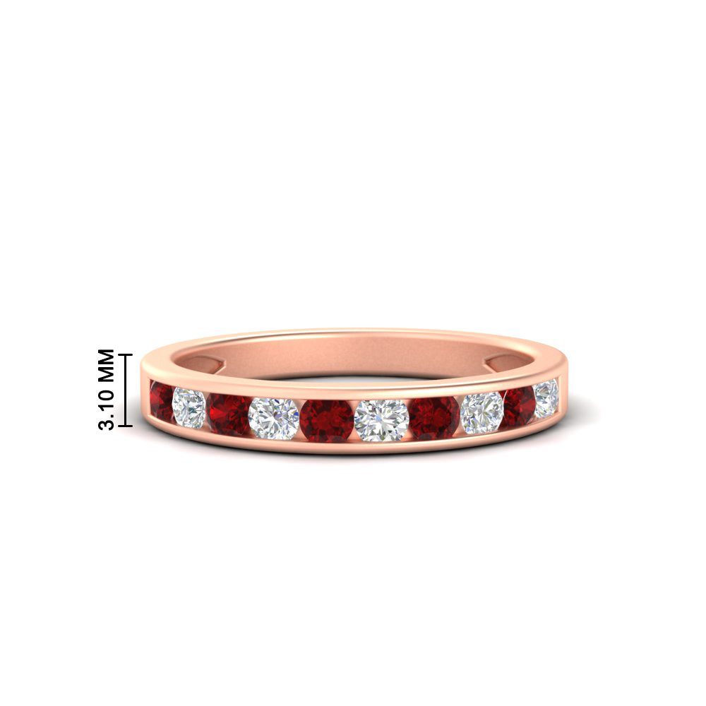 half-carat-channel-set-diamond-wedding-band-with-ruby-in-rose-gold-FDWB5242ROGRUDR-0.50CT-NL-RG-HW