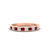 Load image into Gallery viewer, half-carat-channel-set-diamond-wedding-band-with-ruby-in-rose-gold-FDWB5242ROGRUDR-0.50CT-NL-RG