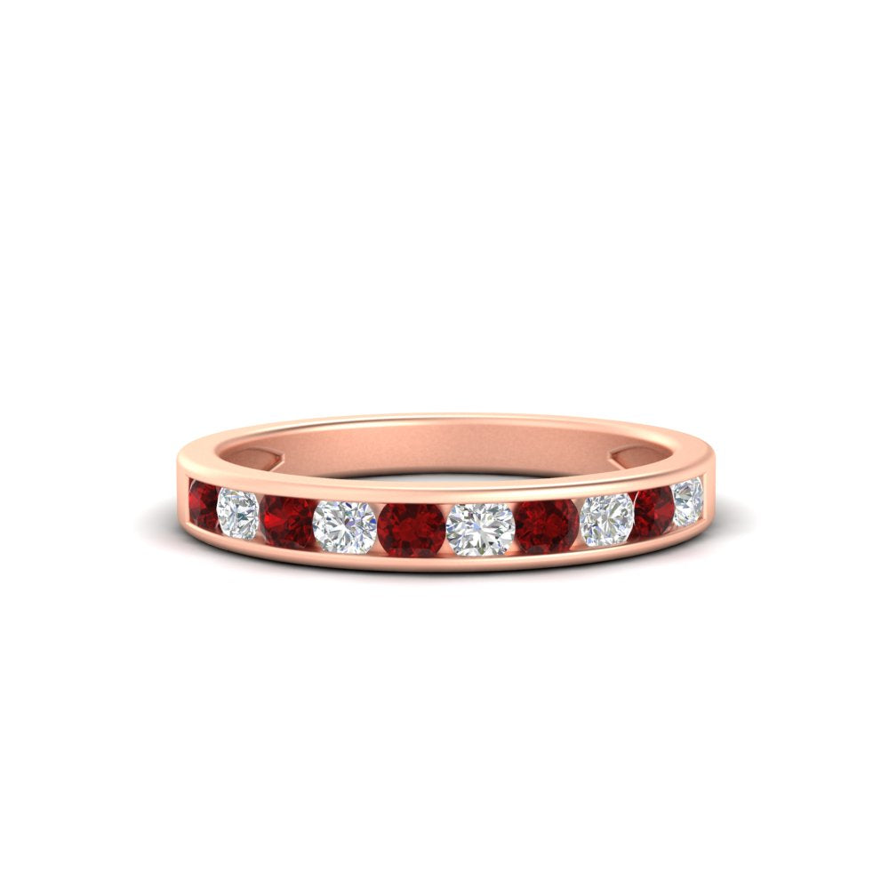 half-carat-channel-set-diamond-wedding-band-with-ruby-in-rose-gold-FDWB5242ROGRUDR-0.50CT-NL-RG