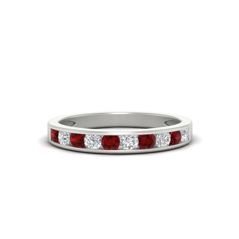 half-carat-channel-set-diamond-wedding-band-with-ruby-in-white-gold-FDWB5242ROGRUDR-0.50CT-NL-WG
