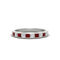 Thumbnail 62 - half-carat-channel-set-diamond-wedding-band-with-ruby-in-white-gold-FDWB5242ROGRUDR-0.50CT-NL-WG