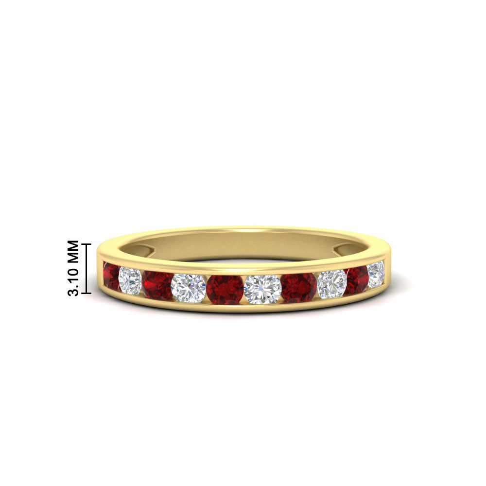 half-carat-channel-set-diamond-wedding-band-with-ruby-in-yellow-gold-FDWB5242ROGRUDR-0.50CT-NL-YG-HW
