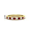 Thumbnail 100 - half-carat-channel-set-diamond-wedding-band-with-ruby-in-yellow-gold-FDWB5242ROGRUDR-0.50CT-NL-YG-HW