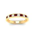 Thumbnail 101 - half-carat-channel-set-diamond-wedding-band-with-ruby-in-yellow-gold-FDWB5242ROGRUDRANGLE5-0.50CT-NL-YG