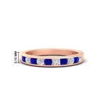Load image into Gallery viewer, half-carat-channel-set-diamond-wedding-band-with-sapphire-in-rose-gold-FDWB5242ROGSABL-0.50CT-NL-RG-HW
