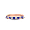 Load image into Gallery viewer, half-carat-channel-set-diamond-wedding-band-with-sapphire-in-rose-gold-FDWB5242ROGSABL-0.50CT-NL-RG
