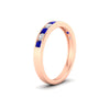 Load image into Gallery viewer, half-carat-channel-set-diamond-wedding-band-with-sapphire-in-rose-gold-FDWB5242ROGSABLANGLE2-0.50CT-NL-RG