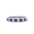 Thumbnail 44 - half-carat-channel-set-diamond-wedding-band-with-sapphire-in-white-gold-FDWB5242ROGSABL-0.50CT-NL-WG