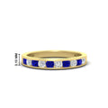 Thumbnail 82 - half-carat-channel-set-diamond-wedding-band-with-sapphire-in-yellow-gold-FDWB5242ROGSABL-0.50CT-NL-YG-HW