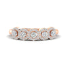 Load image into Gallery viewer, half-carat-classic-5-stone-round-halo-diamond-wedding-band-in-rose-gold-FD11137B-NL-RG