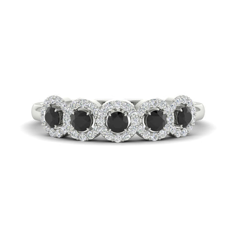 half-carat-classic-5-stone-round-halo-diamond-wedding-band-with-black-diamond-white-gold-FD11137BGBLACK-NL-WG