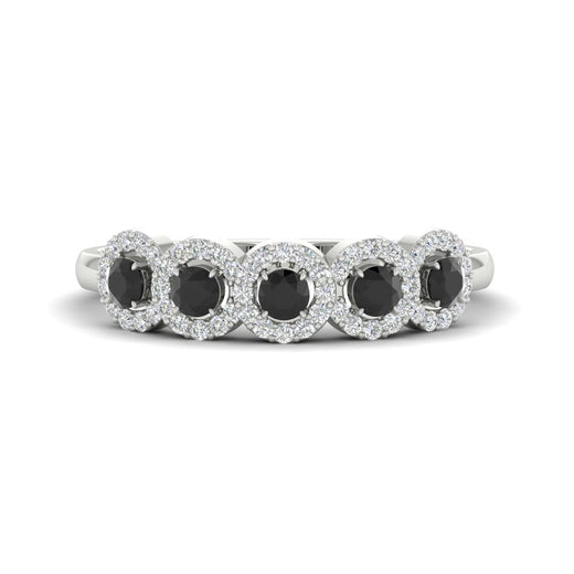 half-carat-classic-5-stone-round-halo-diamond-wedding-band-with-black-diamond-white-gold-FD11137BGBLACK-NL-WG