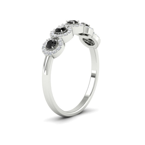 half-carat-classic-5-stone-round-halo-diamond-wedding-band-with-black-diamond-white-gold-FD11137BGBLACK-NL-WG