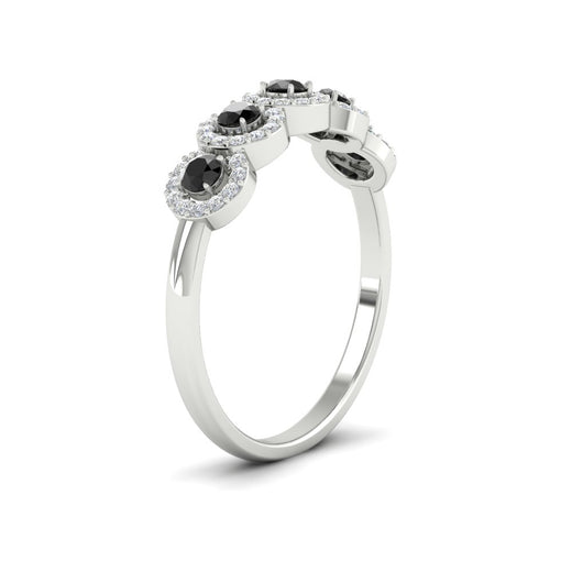 half-carat-classic-5-stone-round-halo-diamond-wedding-band-with-black-diamond-white-gold-FD11137BGBLACK-NL-WG