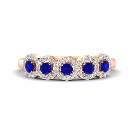 half-carat-classic-5-stone-round-halo-diamond-wedding-band-with-sapphire-in-rose-gold-FD11137BGSABL-NL-RG