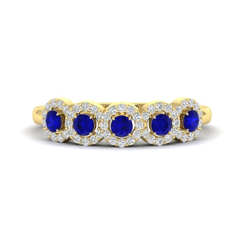 half-carat-classic-5-stone-round-halo-diamond-wedding-band-with-sapphire-in-yellow-gold-FD11137BGSABL-NL-YG