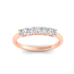 Load image into Gallery viewer, half-carat-cushion-5-stone-diamond-wedding-band-in-rose-gold-fdwb8008cuangle5-0.50ct-nl-rg?v=1773294908