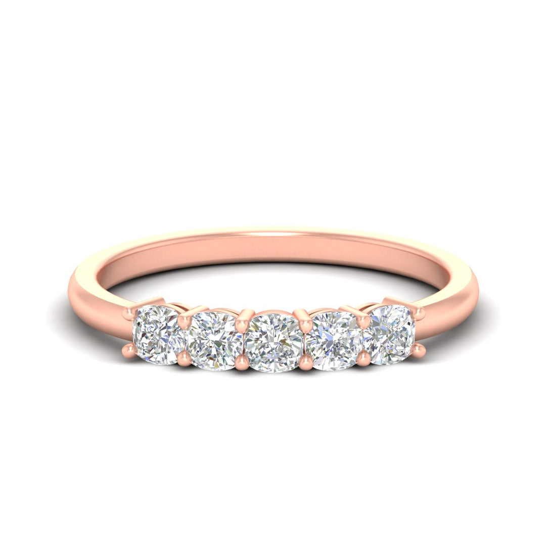 half-carat-cushion-5-stone-diamond-wedding-band-in-rose-gold-fdwb8008cusleep-0.50ct-nl-rg?v=1773294908