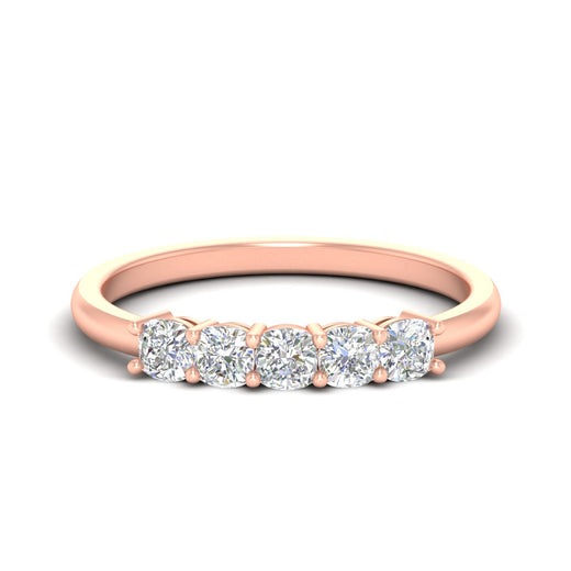 half-carat-cushion-5-stone-diamond-wedding-band-in-rose-gold-fdwb8008cusleep-0.50ct-nl-rg?v=1773294908