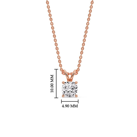 Cushion Cut Solitaire Pendant