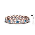 Thumbnail 66 - half-carat-diamond-anniversary-eternity-ring-with-blue-topaz-in-rose-gold-FDEWB124119ROR(2.00MM)GICBLTO-NL-RG