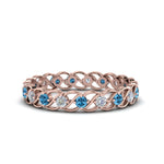 Load image into Gallery viewer, half-carat-diamond-anniversary-eternity-ring-with-blue-topaz-in-rose-gold-FDEWB124119ROR(2.00MM)GICBLTO-NL-RG
