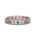 Thumbnail 65 - half-carat-diamond-anniversary-eternity-ring-with-blue-topaz-in-rose-gold-FDEWB124119ROR(2.00MM)GICBLTO-NL-RG