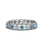 Load image into Gallery viewer, half-carat-diamond-anniversary-eternity-ring-with-blue-topaz-in-white-gold-FDEWB124119ROR(2.00MM)GICBLTO-NL-WG
