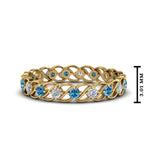 Load image into Gallery viewer, half-carat-diamond-anniversary-eternity-ring-with-blue-topaz-in-yellow-gold-FDEWB124119ROR(2.00MM)GICBLTO-NL-YG
