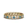 Thumbnail 29 - half-carat-diamond-anniversary-eternity-ring-with-blue-topaz-in-yellow-gold-FDEWB124119ROR(2.00MM)GICBLTO-NL-YG