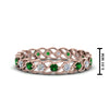Load image into Gallery viewer, half-carat-diamond-anniversary-eternity-ring-with-emerald-in-rose-gold-FDEWB124119ROR(2.00MM)GEMGR-NL-RG