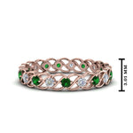 Load image into Gallery viewer, half-carat-diamond-anniversary-eternity-ring-with-emerald-in-rose-gold-FDEWB124119ROR(2.00MM)GEMGR-NL-RG
