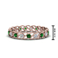 Thumbnail 54 - half-carat-diamond-anniversary-eternity-ring-with-emerald-in-rose-gold-FDEWB124119ROR(2.00MM)GEMGR-NL-RG