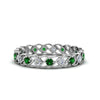 Load image into Gallery viewer, half-carat-diamond-anniversary-eternity-ring-with-emerald-in-white-gold-FDEWB124119ROR(2.00MM)GEMGR-NL-WG