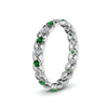 Load image into Gallery viewer, half-carat-diamond-anniversary-eternity-ring-with-emerald-in-white-gold-FDEWB124119ROR(2.00MM)GEMGR-NL-WG