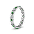 Thumbnail 96 - half-carat-diamond-anniversary-eternity-ring-with-emerald-in-white-gold-FDEWB124119ROR(2.00MM)GEMGR-NL-WG