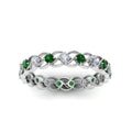 Thumbnail 95 - half-carat-diamond-anniversary-eternity-ring-with-emerald-in-white-gold-FDEWB124119ROR(2.00MM)GEMGR-NL-WG