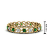 Load image into Gallery viewer, half-carat-diamond-anniversary-eternity-ring-with-emerald-in-yellow-gold-FDEWB124119ROR(2.00MM)GEMGR-NL-YG