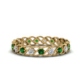 Thumbnail 17 - half-carat-diamond-anniversary-eternity-ring-with-emerald-in-yellow-gold-FDEWB124119ROR(2.00MM)GEMGR-NL-YG