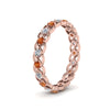Load image into Gallery viewer, half-carat-diamond-anniversary-eternity-ring-with-orange-sapphire-in-rose-gold-FDEWB124119ROR(2.00MM)GSAOR-NL-RG