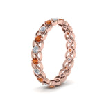 Load image into Gallery viewer, half-carat-diamond-anniversary-eternity-ring-with-orange-sapphire-in-rose-gold-FDEWB124119ROR(2.00MM)GSAOR-NL-RG
