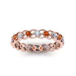 Load image into Gallery viewer, half-carat-diamond-anniversary-eternity-ring-with-orange-sapphire-in-rose-gold-FDEWB124119ROR(2.00MM)GSAOR-NL-RG
