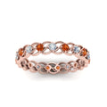 Thumbnail 51 - half-carat-diamond-anniversary-eternity-ring-with-orange-sapphire-in-rose-gold-FDEWB124119ROR(2.00MM)GSAOR-NL-RG