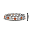 Thumbnail 89 - half-carat-diamond-anniversary-eternity-ring-with-orange-sapphire-in-white-gold-FDEWB124119ROR(2.00MM)GSAOR-NL-WG
