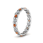 Load image into Gallery viewer, half-carat-diamond-anniversary-eternity-ring-with-orange-sapphire-in-white-gold-FDEWB124119ROR(2.00MM)GSAOR-NL-WG
