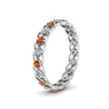 Thumbnail 91 - half-carat-diamond-anniversary-eternity-ring-with-orange-sapphire-in-white-gold-FDEWB124119ROR(2.00MM)GSAOR-NL-WG