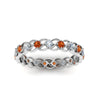 Load image into Gallery viewer, half-carat-diamond-anniversary-eternity-ring-with-orange-sapphire-in-white-gold-FDEWB124119ROR(2.00MM)GSAOR-NL-WG
