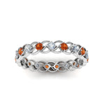 Load image into Gallery viewer, half-carat-diamond-anniversary-eternity-ring-with-orange-sapphire-in-white-gold-FDEWB124119ROR(2.00MM)GSAOR-NL-WG
